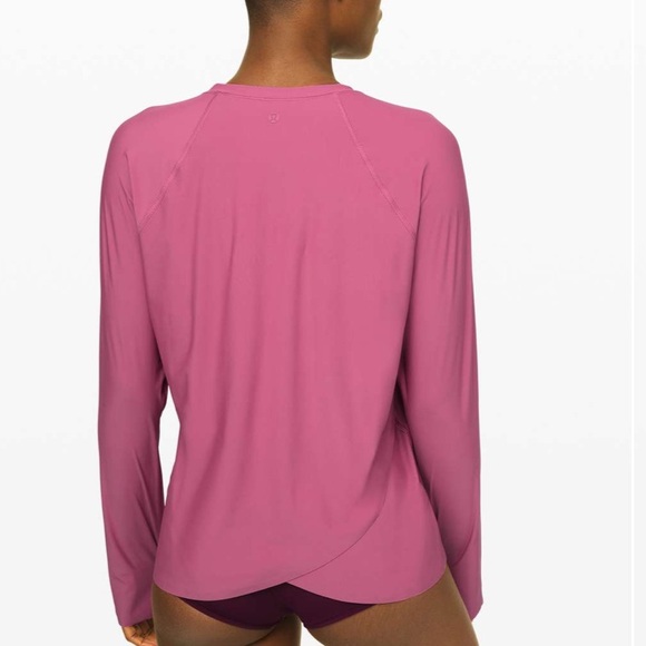 Lululemon Sun Shelter Long Sleeve Rash Guard Coral Size S - Picture 1 of 8